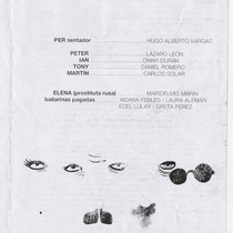 Program for the theatrical production, Cloaca