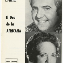 Program for the production, "El dúo de la africana" (The African duo)