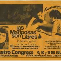 Poster for the production, "Las mariposas son libres"