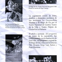 Flyer for the exhibit, El mago de unión