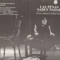 Program for the theatrical production, Las penas saben nadar