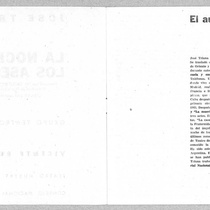 Program for the theatrical production, La noche de los asesinos