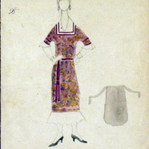 Costume design for Herminia in the theatrical production, Las vacas gordas