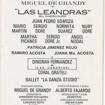 Program for the production, "Las Leandras" (The Leandras)