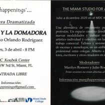 Postcard for the theatrical production, Exquisita agonía