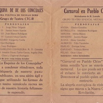 Program for "El pueblo en escena. Fiesta de aficionados"