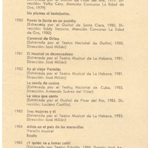 Program for the theatrical production, Juana de Berciel