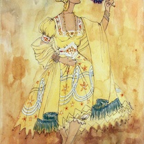 Costume design drawings for the production, Ciclo de música popular