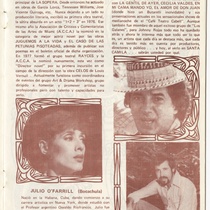 Program for the theatrical production, Santa Camila de la Habana Vieja