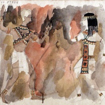 Costume design drawings for the production, Cleopatra y los otros