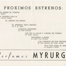 Program for the production, "Espíritu maligno"