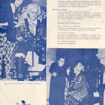 Pamphlet for the "Seminario de Artes Dramáticas" at the Universidad de La Habana