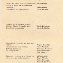 Program for the theatrical production, Divinas palabras