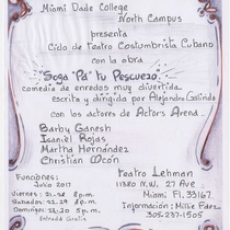 Flyer for the theatrical production, Soga pa' tu pescuezo