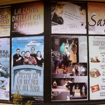 Teatro 8 - posters on side of Calle 8