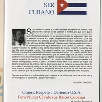 Program for the production, "Manolo Torrente: siempre cubano"