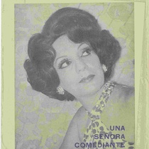 Program for the production, "Una señora comediante (Teatro Musical de La Habana)