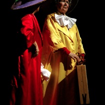 Photographs of Zulema Cruz and Ana Viña in the production, "Llévame a las Islas Griegas"