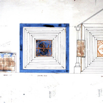 Set design drawings for the theatrical production, La Cucarachita Martina y el Ratoncito Pérez