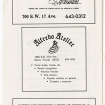 Program for the production, "Electra Garrigó" (Miami, 1978)