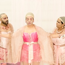 Photographs of rehearsal for the theatrical production, Tres magníficas putas