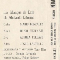 Program for the production, Los mangos de Caín