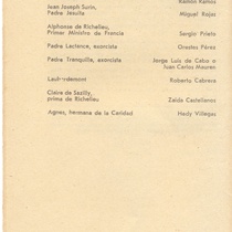 Program for the theatrical production, Juana de Berciel