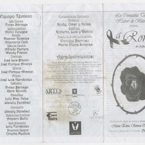 Program for the production "La Ronda"