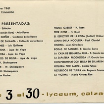 Exhibition catalogue for 	"5 Diseñadores Teatrales: Escenografía y Vestuario"