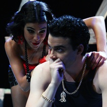 Photographs of a rehearsal for the theatrical production, Talco, un drama de tocador