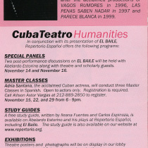 Program for the theatrical production, El baile