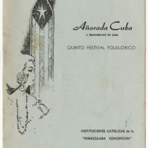 Program for the production, "Añorada Cuba: Quinto Festival Folklórico"