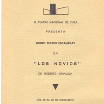 Program for the theatrical production, Los novios