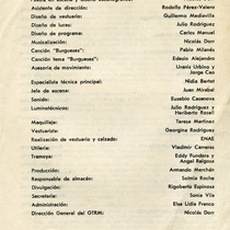 Program for the theatrical production, Burgueses