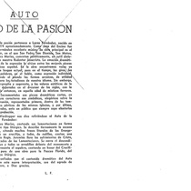 Program for the production, "Auto de la pasión" (Santiago de Cuba, 1964)