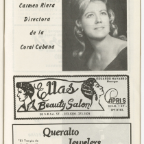 Program for the theatrical production, La verbena de la paloma"