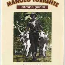 Program for the theatrical production, Manolo Torrente: Intransigente