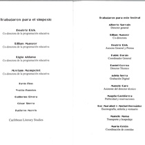 Program for the Primer Festival Internacional del Monólogo