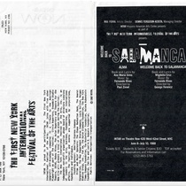 Program for the theatrical production, Welcome Back to Salamanca