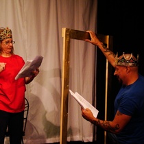 Photographs of the staged reading, El príncipe y el mar