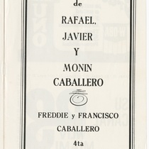 Program for the production, "Anillos para una dama"