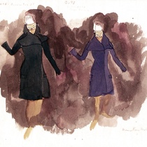 Costume Design Drawings (21-40) for the production, "Oh, la gente"