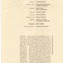 Program for the theatrical production, El círculo de tiza caucasiano