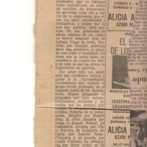 Press clipping for a graduation of Intructores de Arte (Havana,1965)