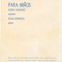 Program for the theatrical production, Pequenos conciertos