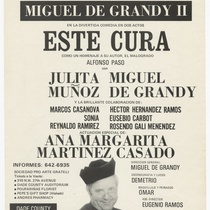 Playbill for the production, "Este cura" (This priest)