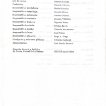 Program for the theatrical production, La corte de Faraon