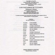 Program for the production, "Los Fantasmas de Tulemón"