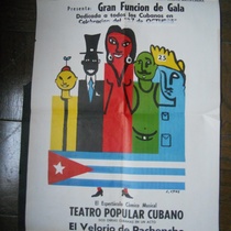 Poster for the production, "Teatro popular cubano"