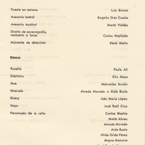 Program for the theatrical production, El abuelo se quiere casar